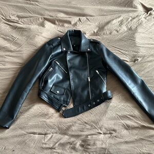Black Leather Biker Jacket